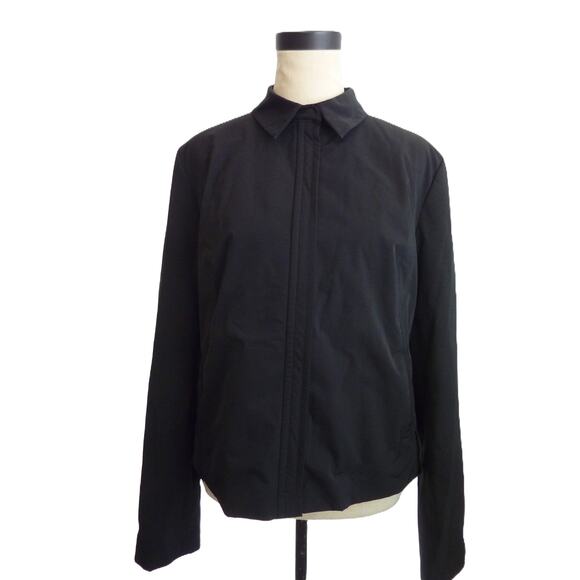 Banana Republic Stretch Black Zipper Up Jacket Size L - Picture 1 of 5